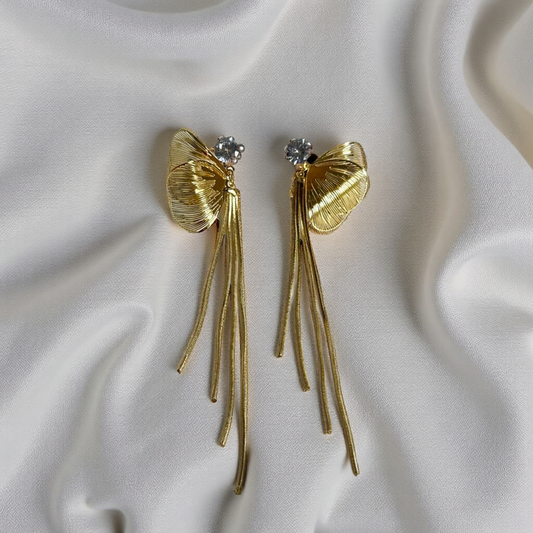 Butterfly Long Diamond Earrings