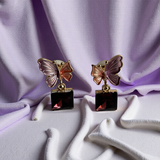 Sparkling Butterfly Crystal Earrings