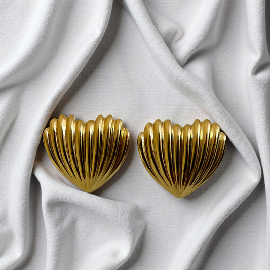 Timeless Gold Heart Earrings